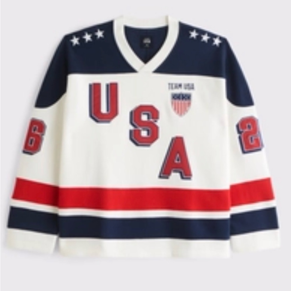 Menβs USA Olympic Hockey Jersey Sweatshirt - Picture 4 of 4